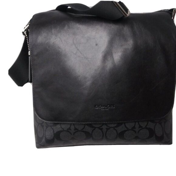 Coach Charles Messenger Bag F28575 Signature Coated Canvas  Coach F28575 Men\'s Charles Messenger Bag In Signature Coated Canvas Bag